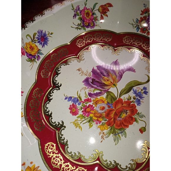 Vintage Daher Decorated Ware 1971 Made in England Decorative Tin Bowl Dish - Picture 2 of 5